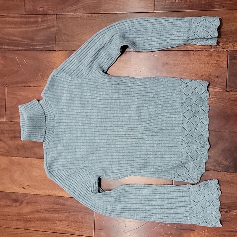 Womens gray turtleneck sweater
